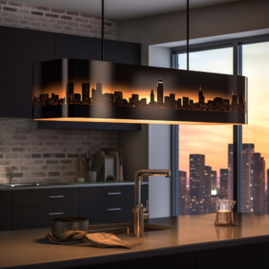 Spark Design Studio, Canadian Inspired Lighting, kitchen lighting, cityscape inspired