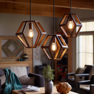 Spark Design Studio, Canadian Inspired Lighting, Interior Design Geometric Pendant Lights